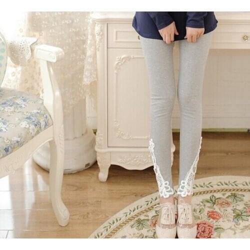 2021 Hot Sale Ladies Lace Crochet Sexy Stretch Leggings Women Leggings Cotton Pants Tight-Fitting Carved Lace Leggings Trousers