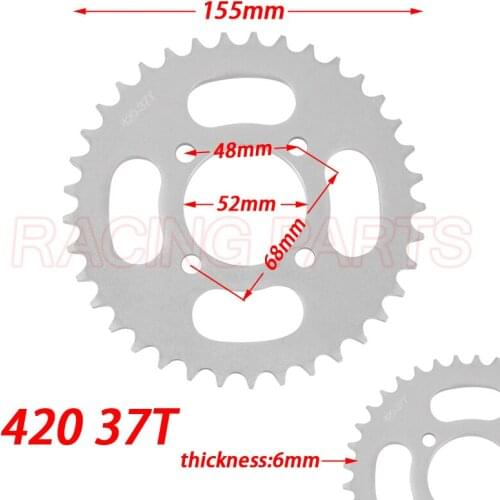 420 37T Tooth rear Sprocket 52mm Chain wheel for Electric Bicycle Go Kart Motorcycle ATV Quad Pit Dirt Bike Buggy