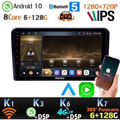 6G+128G Android 10 1280*720P For Audi A3 S3 RS3 RNSE-PU GPS Radio CarPlay 4G LTE WiFi Head Unit auto SPDIF 360 Panoramic Camera