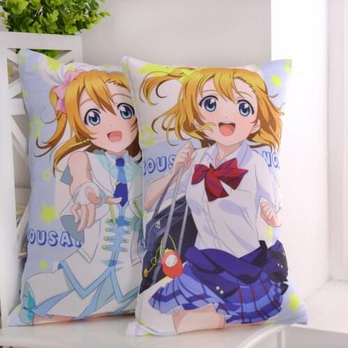 Anime Love Live Girls Honoka Cosplay Dakimakura Hugging Body Back Bedding Pillow 35x55/45x70cm Cover Otaku Cartoon Cushion Case