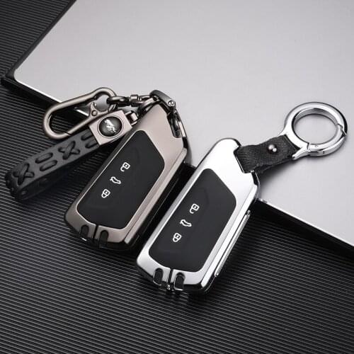 Car Zinc Alloy Key Protect Shell Case Wallet Bag For Volkswagen Golf 8 Mk8 2020 Skoda Octvia 3 5/4/3Buttons Auto Styling