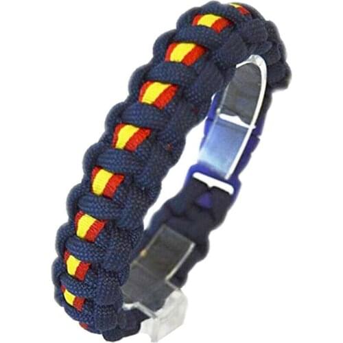 Paracord Green Line Civil Guard bracelet-Spain flag, Army, Unisex