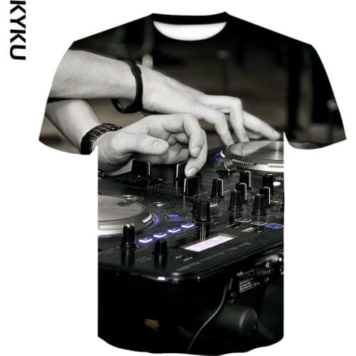 Sound Activated LED shirt 3d Print T-Shirt DJ disc player Men Rock Disco Party DJ Tshirt summer funny mens clothing oversize top