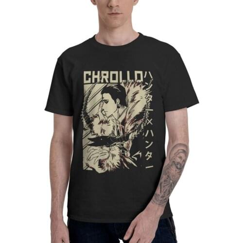 Tvoe Anime Manga Hunter X Hunter T-shirt Mens Harajuku T Shirt Short Sleeve Cotton Chrollo Lucilfer Tshirt Unique Tee Tops