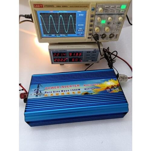 Inversor senoidal pura 1500W 12V 220V 60HZ dual digital display&USB port