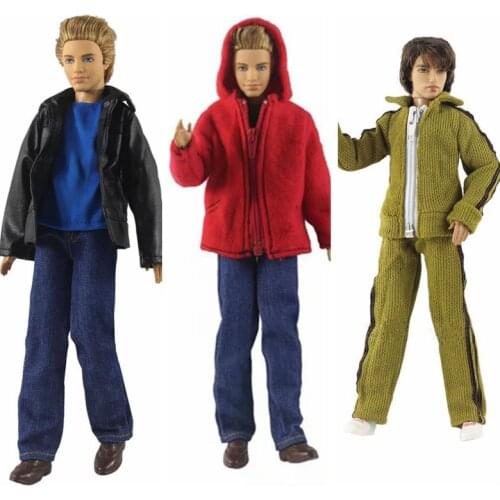 Cosplay 11.5" Fashion Winter Doll Outfits Suit for Ken Clothes Coat Jacket Shirt Pants Trousers for Barbies Boy friend Male Toy