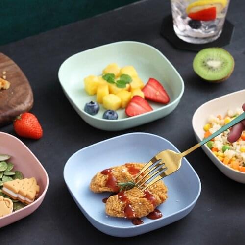 Creative Kitchen Plates Desktop Receive Dish Straw Dinner Plates Cake Fruit Dessert Tableware Tray Kitchen Tool