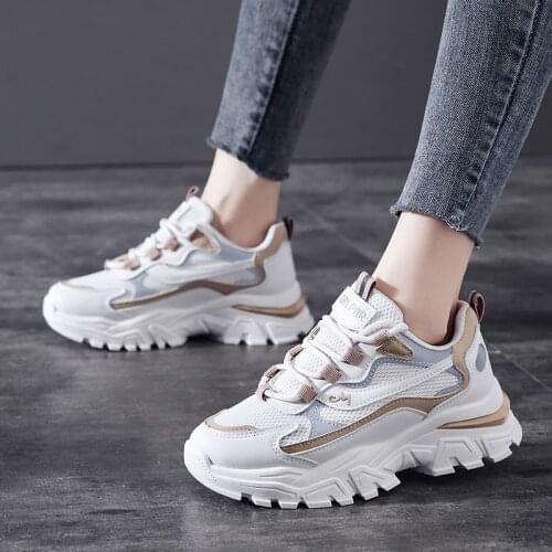 Womens Chunky Sneakers Women Shoes High Platform White Casual Sport Shoes 2021 Spring Vulcanized Tennis Female basket femme