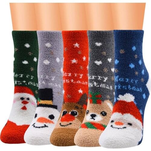 Fashion Christmas Socks Santa Claus Gift Kids Unisex Xmas Noel Navidad Happy New Year Supplies Cartoon Christmas Socks #W3