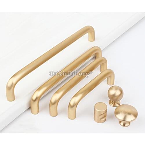 NEW 10PCS European Furniture Handles Kitchen Cabinet Pulls Handles Cupboard Wardrobe Drawer Cabinet Handles & Knobs Brass Tone