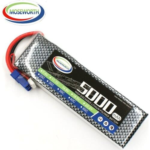 New Batteries 11.1V 5000mAh 25C 3S RC Drone LiPo Battery For RC Airplane Helicopter Car Drone Boat Tank Rechargeable Batteries L
