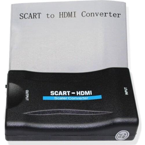 SCART to HDMI converter Video Audio Converter HDMI out Scart in supports up to 1080P For HDTV Sky Box STB For Smartphone H