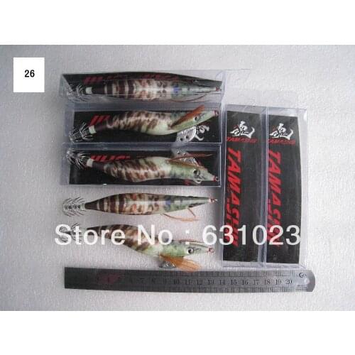 MR OCTOPUS 10pcs fishing lure,squid jig.squid hook,3.5# ,13.5cm 21g,26