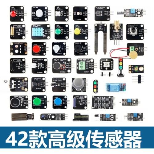 42 Sensor Modules Ultimate Sensor Electric kit For Arduino 5+37 Total 42 Sensor Starter Kit No include UNO R3 development board