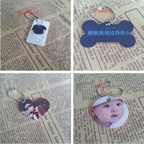 Sublimation aluminum custom keychains heart transfer printing diy blank material two sides can be printed 10pieces/lot