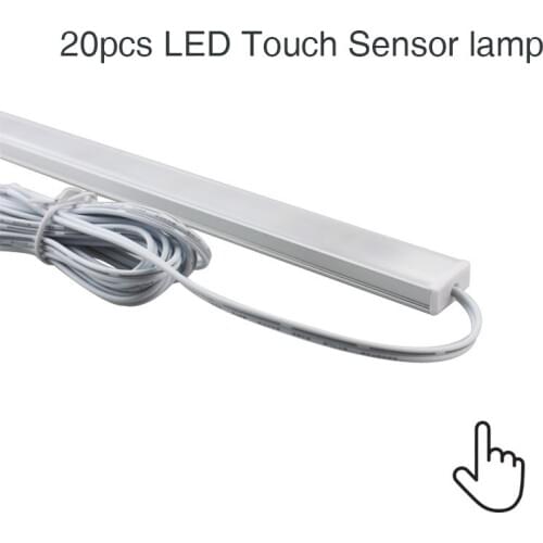 20pcs LED Touch Sensor Lamp Tube Light 50cm DC12V Indoor Lighting for Closet Cabinet Showcase Bookshelf White / Warm White