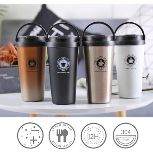 Double Wall Stainless Steel Vacuum Flasks 500ml Thermo Cup Coffee Tea Milk Travel Mug Thermol Bottle Thermocup thermoses dropshi