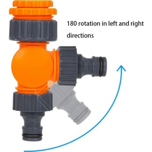 Quick Connector Rotatable Water Tap Splitter Water Control Valve 1/2" 3/4"
