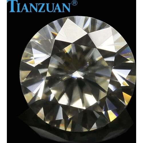 Yellowish color white 3mm to 12mm Round Brilliant cut moissanites loose gems stone