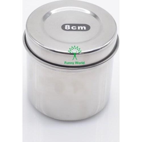 1*Dentist Stainless Steel Cotton Ball Gauze Tampon Jar Holder Dispenser Medical