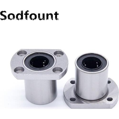 2pcs/lot LMH6UU LMH8UU LMH10UU LMH12UU LMH13UU LMH16UU LMH20UU 8mm flange linear bearing for CNC 3D printer linear Rod