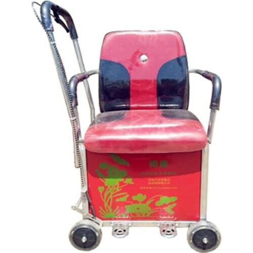 2017 Can Be Pushed or Sit Small Trolley Reinforced Shopping Cart Four Wheeled Rolling Shopping Cart for old man