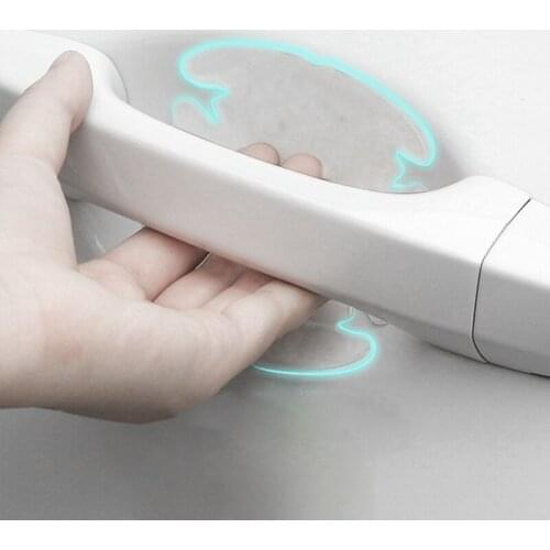 4Pcs/Lot Universal Invisible Car door Handle Stickers Car Sticker Protection Protector Film Scratches Resistant Cover