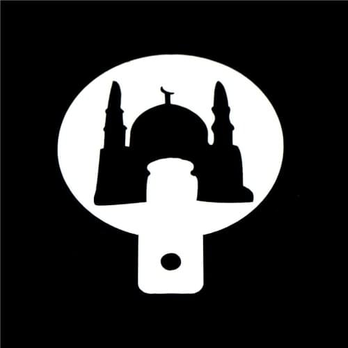 6pcs/set Ramadan Eid Mubarak lamp Design Coffee Stencils Cake Template Tool