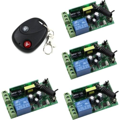 Wide Voltage AC 85V-250V Wireless Remote Control Switch Remote Light Power Switch 1CH Relay Module Receiver Transmitter