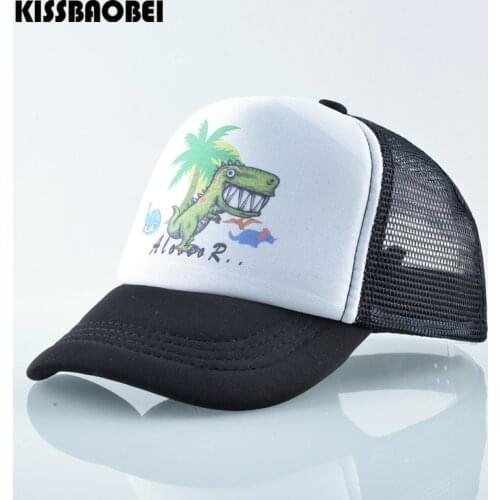 Kids Cartoon Baseball Caps Baby Mesh Snapback Hats Children Summer Breathable Hip Hop Hat Girls Dinosaur Cap Bone Masculino
