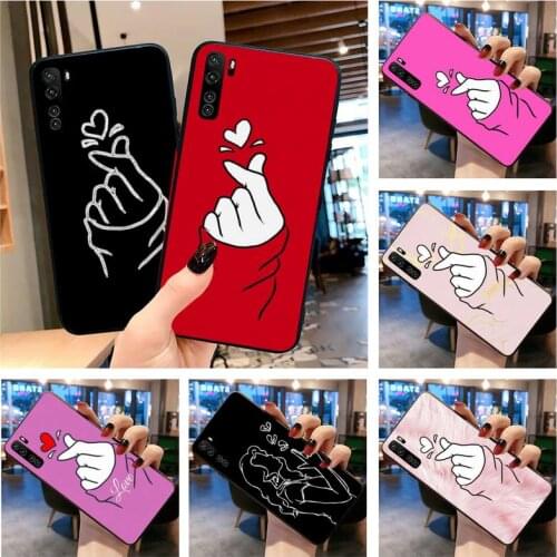 Black White Love kpop Phone Case for Huawei P20 P30 P40 lite E Pro Mate 30 20 Pro P Smart 2020 P10