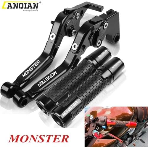 For DUCATI 797 MONSTER 797MONSTER 2017-2018 Motorcycle Accessories CNC Adjustable Brake Clutch Lever Handlebar Handle Grips Ends