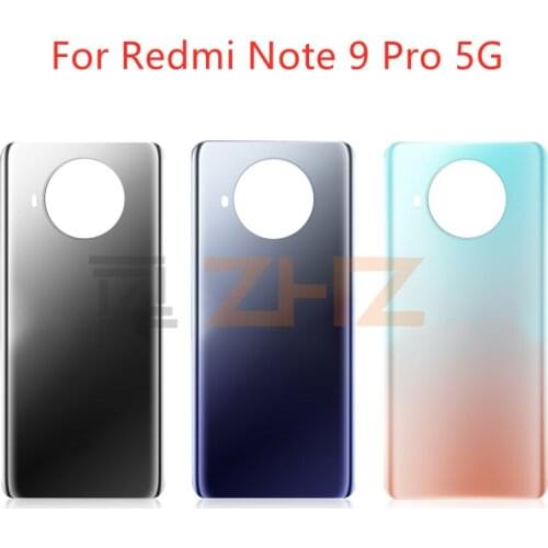 For Xiaomi Redmi Note 9 Pro 5G Battery Back Cover Rear Door Housing Side Key Replacement Repair Spare Parts