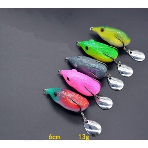 ArtificialThunder Frog Bait High Quality 6cm/13g Silicone Fishing Bait Topwater Anti-Corrosion Bionic Freshwater Soft Lures