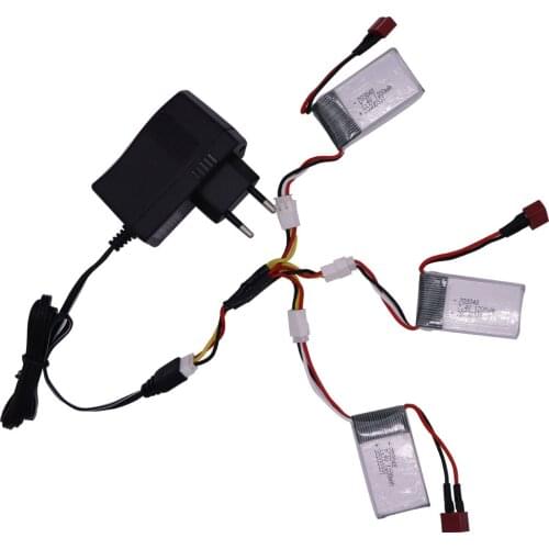 7.4V 1200mah 703048 Lipo Battery T Plug and Charger For RC helicopter toys accessory 7.4V 2S upgrade 1000mah toys battery