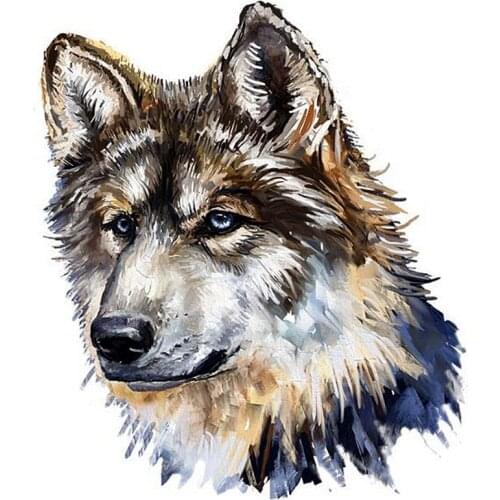 Fashion Patches for clothing Wolf head Picture Stickers Iron On Patch Transfer Strange Things Diy Clothes Painting Street Icon