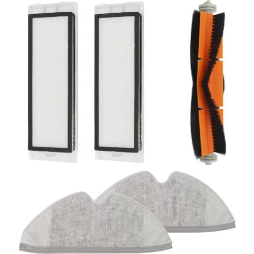 Suitable for Xiaomi Roborock Robot S50 S51 Vacuum Cleaner Spare Parts Kits Mop Cloths Wet Mopping filter Side Brush Roll Brush