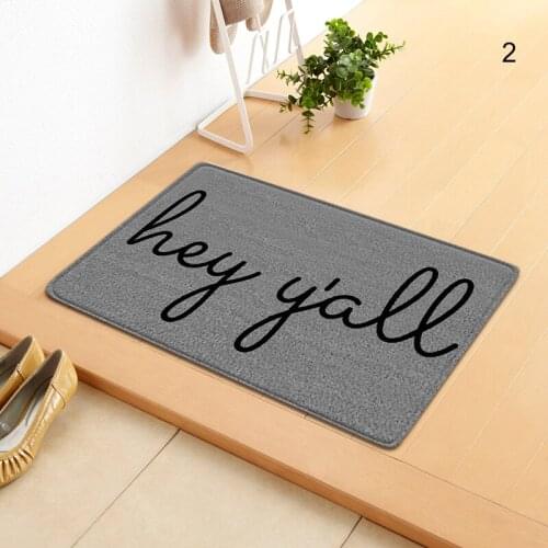 Letter Printed Doormat Multi-Purpose Absorbent Non-Slip Blanket Front Door Decoration for Kitchen Bedroom Bathroom M56
