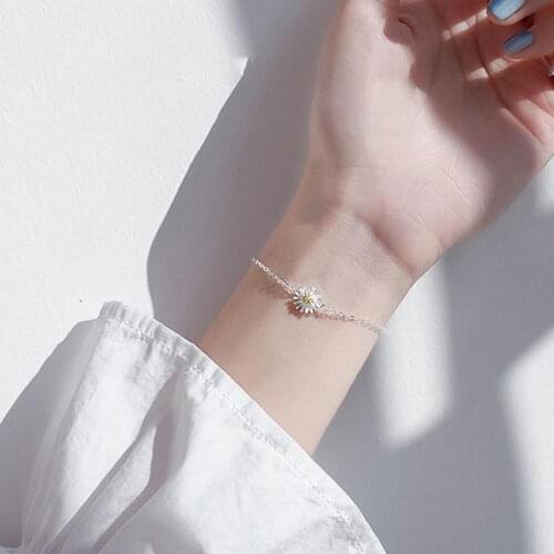 Silver plated New arrival Daisy jewelry sets Necklace/Earrings/open Ring/Bracelet Sweet Daisy Pendant wedding jewelry for women