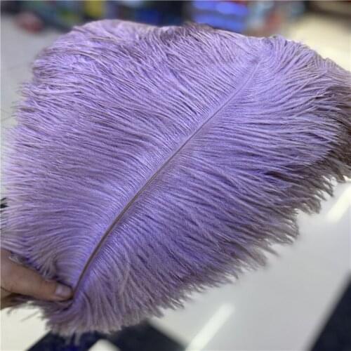 Wholesale 50pcs/lot High Quality Light purple Ostrich Feather 40-45cm/16-18inches Party Celebration Decoration Plumas De Faisan