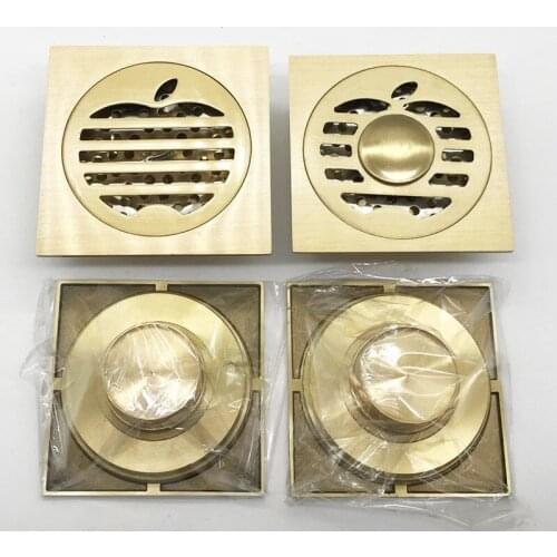 All copper deodorant floor drain toilet floor drain shower room bathroom floor drain core sewer tee drain cover deodorant