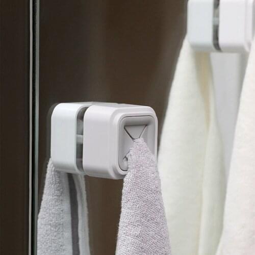 Transparent White Punch-Free Towel Rack Kitchen Supplies Rag Plug Household Plastic Dish Towel Towel Rack