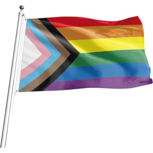 Rainbow Flag Gay Rainbow Progress Pride Flag Gay Lesbian Trans Rainbow Progress Pride Flag 90x150cm