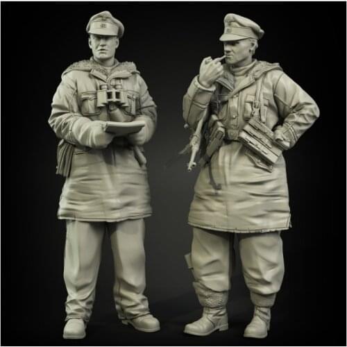 1/35 Resin Figure Model kits 2 figures Unassambled Unpainted C718