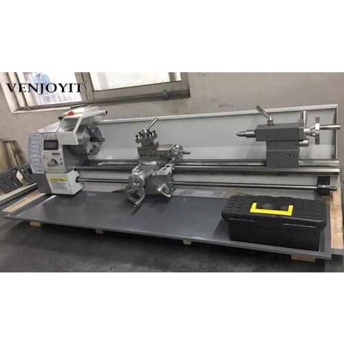 850W Mini Metal Lathe 220V Variable Speed Mini Lathe Machine for Metalworking Stainless Steel Processing Full CE Certificated