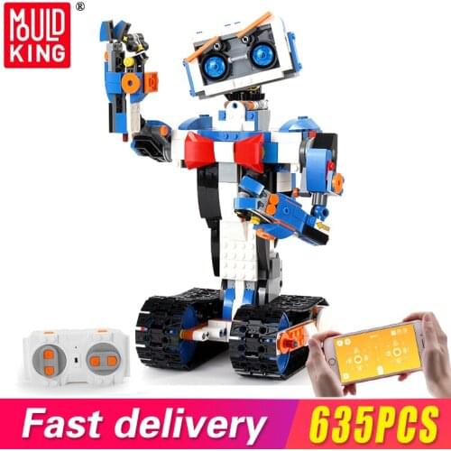 Mould King Moc Rc Intelligent Programming Robot Model Building Blocks High-Tech Educational Assembly Bricks Toys Gifts For Kids