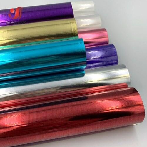 19"x39" Metallic Heat Transfer Vinyl 7 Colors Iron on Tshirt Cricut Film Chrome Making Sign Pattern for DIY Garment Fabric Decor