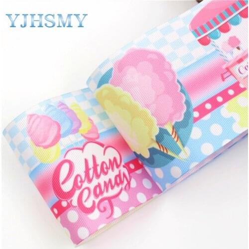 YJHSMY G-18620-557,10 yards 75 mm Cartoon Printed grosgrain ribbons,DIY handmade Hair accessories Material gift wrap material