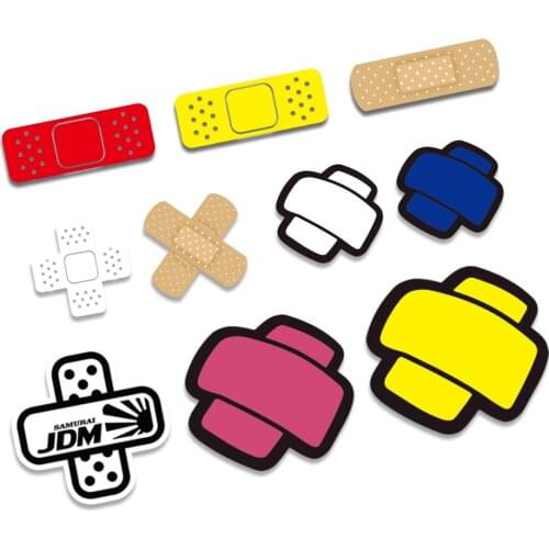 Funny Car Stickers Band-aid Decal Creative Cute Bandage Car Body Scratches Block Fuel Tank Decoration Sticker Auto Exterior