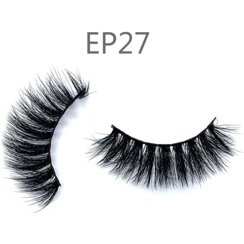 1 Pair 3D Mink Eyelashes Fluffy Dramatic Eyelashes Makeup Wispy Mink Lashes Natural Long False Eyelashes Thick Fake Lashes EP27